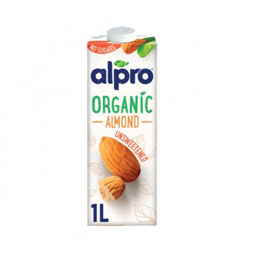 Alpro Drink Organic Almond (Bio) Unsweetned 1Ltr