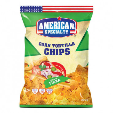 American Specialty Corn Tortilla Chips Pizza 200gm