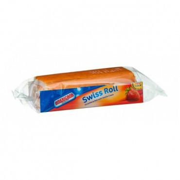 Americana Large Swiss Roll Strawberry 150gm