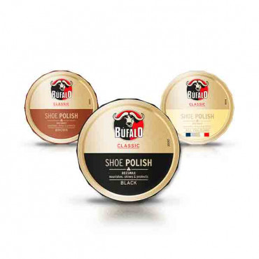 Bufalo Shoes Polish Black Wax 75ml