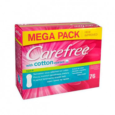 Carefree Panty Liners Normal With Cotton Extract 76s
