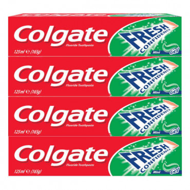 Colgate Fresh Confidence Toothpaste Mint 4 x 125ml