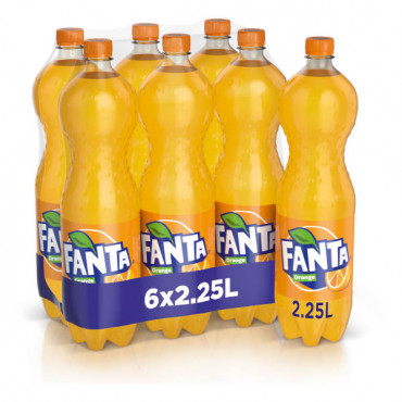 Fanta Orange Soft Drink 6 x 2.25Ltr