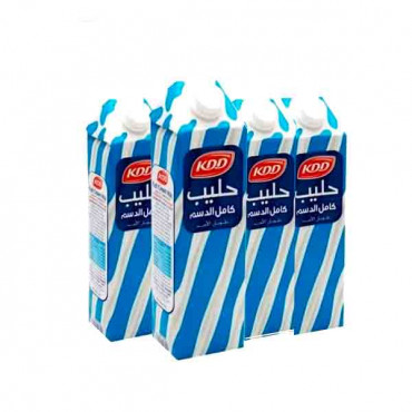 KDD Half Cream Long Life Milk 4 x 1Ltr