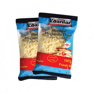 Kaanlar Mozzarella Cheese Shredded 2x200 gm