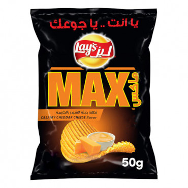 Lay's Potato Chips Max Creamy Cheddar Cheese 50gm