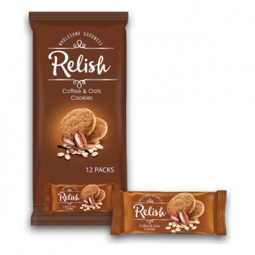 Nabil Relish Coffee & Oats Cookies 12 x 42gm