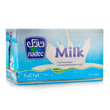Nadec Long Life Milk Full Fat 12 x 1Ltr
