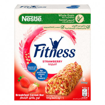 Nestle Fitness Breakfast Cereal Bar Strawberry 6 x 23.5gm