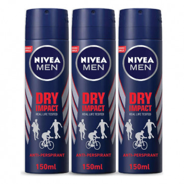 Nivea Men Anti-perspirant Dry Impact 3 x 150ml