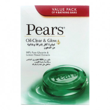 Pears Soap Oil-clear & Glow 4 x 125gm