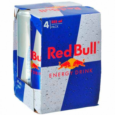 Red Bull Energy Drink Sleek Can 4 x 355ml