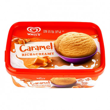 Wall's Rich & Creamy Ice Cream Caramel 1Ltr