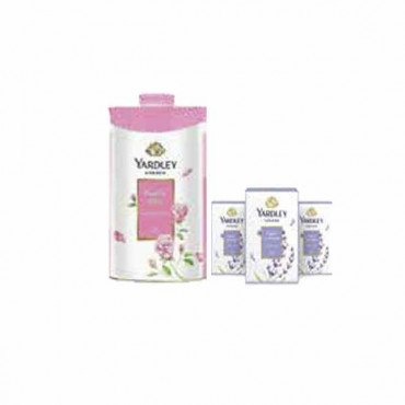 Yardley Talc Asstd. 250gm + 3 x100gm Soap Free